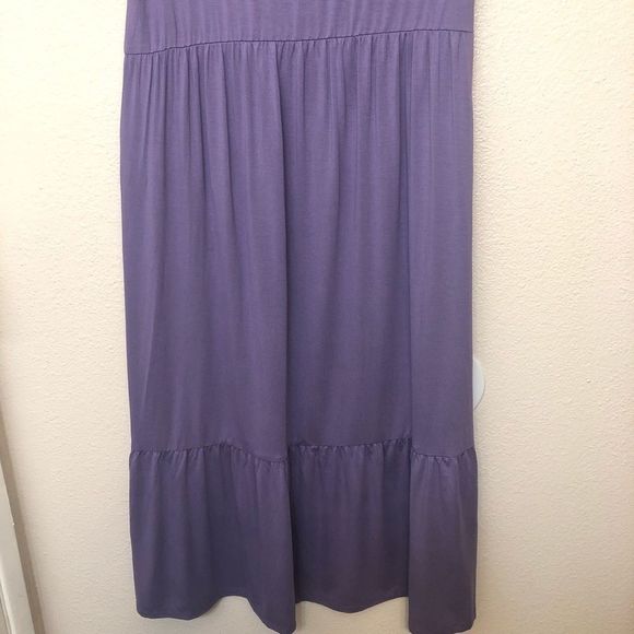 ASOS tiered smock t-shirt midi maxi cotton boho dress purple ash short sleeve -6 - Picture 10 of 16